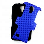 Wholesale Samsung Galaxy S4 Mesh Hybrid Case (Blue-Black)